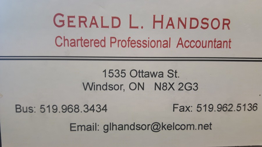 Gerald L Handsor, Charted Accountant